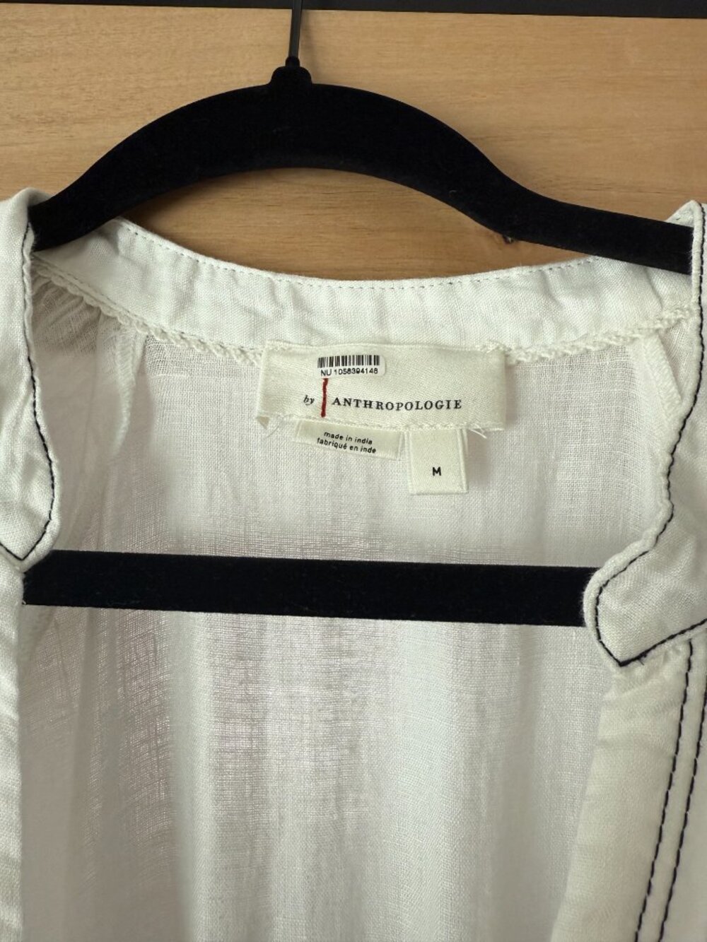 Anthropologie - V-Neck Corset Midi Shirt Dress  - Sz M - Picture 9 of 13